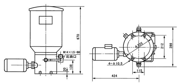 DB-N系列單線潤滑泵(31.5MPa)JB/T8810.2-1998